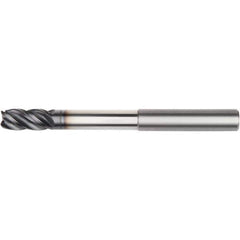 Kennametal - 12mm, 4 Flute, Single End, Solid Carbide, Corner Chamfer End Mill - 125mm OAL, 38° Helix, Right Hand Flute, 24mm LOC, Right Hand Cut, 73mm Extended Reach - USA Tool & Supply