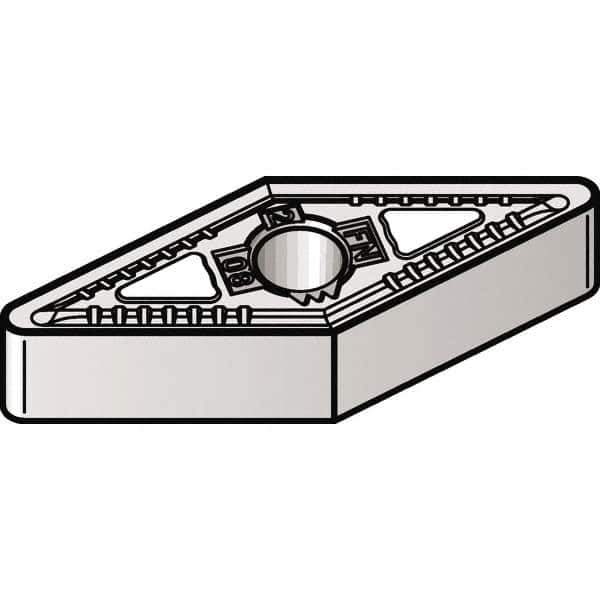 Kennametal - VNMG332 FN Grade KCK15B Carbide Turning Insert - TiCN/Al2O3/TiOCN Finish, 35° Diamond, 3/8" Inscr Circle, 3/16" Thick, 1/32" Corner Radius - USA Tool & Supply