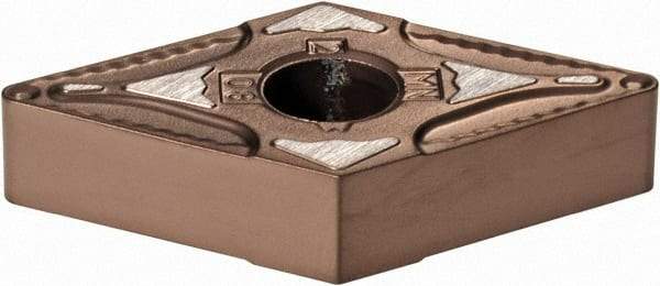 Kennametal - DNMG432 MN Grade KCP10B Carbide Turning Insert - TiCN/Al2O3/TiOCN Finish, 55° Diamond, 1/2" Inscr Circle, 3/16" Thick, 1/32" Corner Radius - USA Tool & Supply