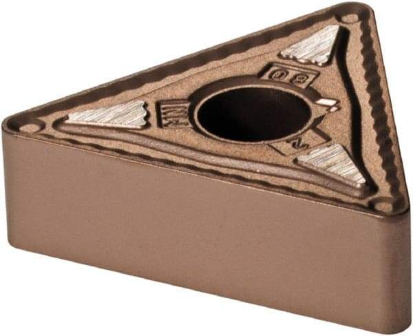 Kennametal - TNMG332 MN Grade KCP25B Carbide Turning Insert - TiCN/Al2O3/TiOCN Finish, 60° Triangle, 3/8" Inscr Circle, 3/16" Thick, 1/32" Corner Radius - USA Tool & Supply