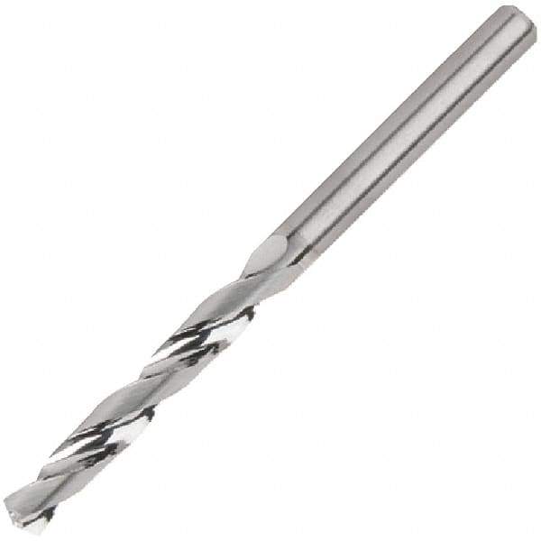 Kennametal - 8.4mm 135° Solid Carbide Jobber Drill - Bright Finish, Right Hand Cut, Spiral Flute, Straight Shank, 103mm OAL, Standard Point - USA Tool & Supply