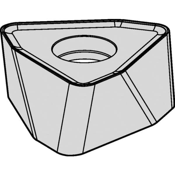 Kennametal - WOEJ090512 GD Grade KCSM30 Carbide Milling Insert - TiAlN Finish, 0.2126" Thick, 0.3504" Inscribed Circle, 0.048" Corner Radius - USA Tool & Supply