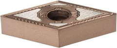 Kennametal - DNMG431 FN Grade KCK15B Carbide Turning Insert - TiCN/Al2O3/TiOCN Finish, 55° Diamond, 1/2" Inscr Circle, 3/16" Thick, 1/64" Corner Radius - USA Tool & Supply