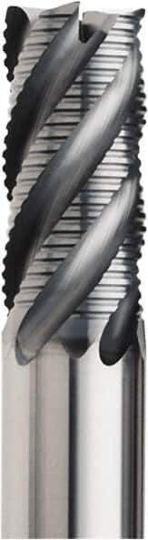 Seco - 8mm Diam, 18mm LOC, 4 Flute Solid Carbide 45° Corner Chamfer Roughing End Mill - SIRON-A Finish, 60mm OAL, 8mm Shank Diam, Single End, Centercutting, 38° Helix - USA Tool & Supply