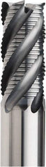 Seco - 8mm Diam, 18mm LOC, 4 Flute Solid Carbide 45° Corner Chamfer Roughing End Mill - SIRON-A Finish, 60mm OAL, 8mm Shank Diam, Single End, Centercutting, 38° Helix - USA Tool & Supply