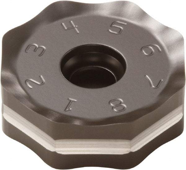 Seco - ONMU090520 ME12 Grade MS2500 Carbide Milling Insert - TiCN/Al2O3 Finish, 0.228" Thick, 0.472" Inscribed Circle - USA Tool & Supply