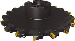 Seco - Shell Mount Connection, 5/16" Cutting Width, 2.2" Depth of Cut, 8" Cutter Diam, 1-1/2" Hole Diam, 7 Tooth Indexable Slotting Cutter - R335.18 Toolholder, LNK.. 05.. Insert, Neutral Cutting Direction - USA Tool & Supply