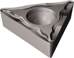 Sandvik Coromant - TCMT21.52 UM Grade H13A Carbide Turning Insert - Uncoated, 60° Triangle, 1/4" Inscr Circle, 3/32" Thick, 1/32" Corner Radius - USA Tool & Supply