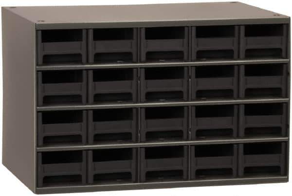 Akro-Mils - 20 Drawer, Small Parts Cabinet - 11" Deep x 17" Wide x 11" High - USA Tool & Supply