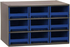Akro-Mils - 9 Drawer, Small Parts Cabinet - 11" Deep x 17" Wide x 11" High - USA Tool & Supply