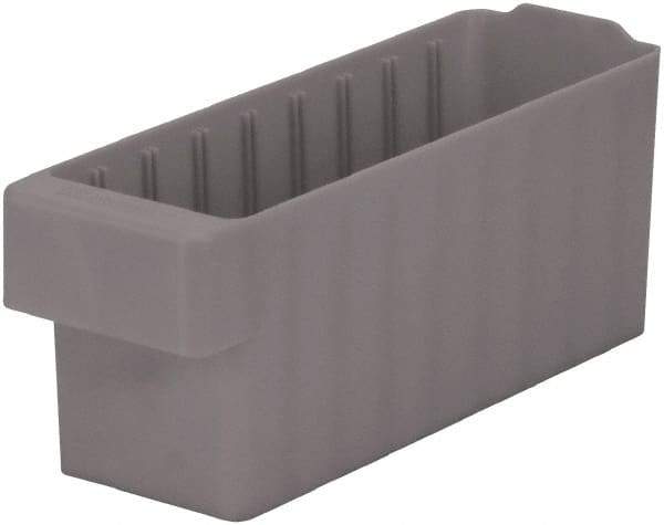 Akro-Mils - 15 Lb. Load Capacity, 11-5/8" Deep, Gray Polymer Drawer Bin - 4-5/8" High x 3-3/4" Wide x 11-5/8" Long - USA Tool & Supply