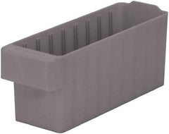 Akro-Mils - 15 Lb. Load Capacity, 11-5/8" Deep, Gray Polymer Drawer Bin - 4-5/8" High x 3-3/4" Wide x 11-5/8" Long - USA Tool & Supply