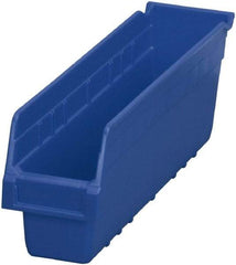 Akro-Mils - 17-7/8" Deep, Blue Polymer Hopper Shelf Bin - 6" High x 4-1/8" Wide x 17-7/8" Long - USA Tool & Supply