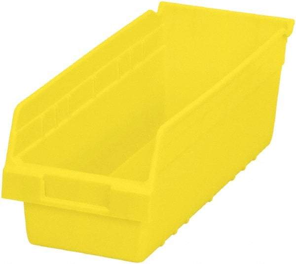 Akro-Mils - 17-7/8" Deep, Yellow Polymer Hopper Shelf Bin - 6" High x 6-5/8" Wide x 17-7/8" Long - USA Tool & Supply