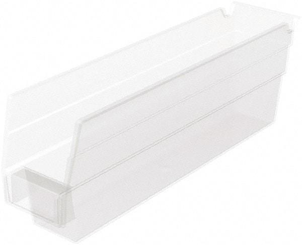 Akro-Mils - 54 Lb. Load Capacity, 11-5/8" Deep, Clear Hopper Shelf Bin - 4" High x 2-3/4" Wide x 11-5/8" Long - USA Tool & Supply