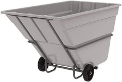 Akro-Mils - 2,000 Lb Load Capacity, 2 Cu Yd, Plastic Tilt Truck - 48" Wide x 85" Long x 51" High, Gray - USA Tool & Supply