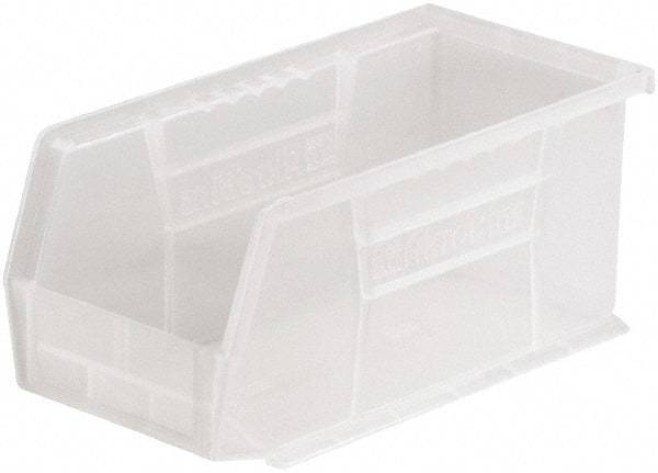 Akro-Mils - 30 Lb. Load Capacity, 10-7/8" Deep, Clear Polymer Hopper Stacking Bin - 5" High x 5-1/2" Wide x 10-7/8" Long - USA Tool & Supply