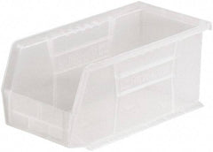 Akro-Mils - 30 Lb. Load Capacity, 10-7/8" Deep, Clear Polymer Hopper Stacking Bin - 5" High x 5-1/2" Wide x 10-7/8" Long - USA Tool & Supply