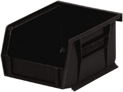 Akro-Mils - 10 Lb. Load Capacity, 5-3/8" Deep, Black Polymer Hopper Stacking Bin - 3" High x 4-1/8" Wide x 5-3/8" Long - USA Tool & Supply