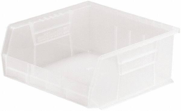 Akro-Mils - 50 Lb. Load Capacity, 10-7/8" Deep, Clear Polymer Hopper Stacking Bin - 5" High x 11" Wide x 10-7/8" Long - USA Tool & Supply