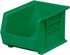 Akro-Mils - 50 Lb. Load Capacity, 10-3/4" Deep, Green Polymer Hopper Stacking Bin - 7" High x 8-1/4" Wide x 10-3/4" Long - USA Tool & Supply