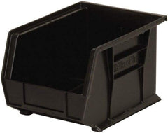 Akro-Mils - 50 Lb. Load Capacity, 10-3/4" Deep, Black Polymer Hopper Stacking Bin - 7" High x 8-1/4" Wide x 10-3/4" Long - USA Tool & Supply