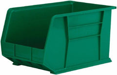 Akro-Mils - 60 Lb. Load Capacity, 18" Deep, Green Polymer Hopper Stacking Bin - 10" High x 11" Wide x 18" Long - USA Tool & Supply