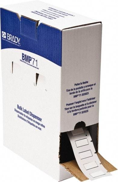 Brady - 1-1/6" Wide x 444" Long, White Heat Shrinkable Polyolefin Heat Shrink Tubing - For BMP61 Labeling System, BMP71 Label Printer, TLS 2200 Thermal Labeling System, TLS-pc Link Thermal Labeling System - USA Tool & Supply