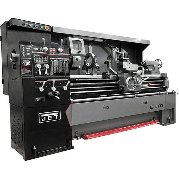 Jet - 17" Swing, 40" Between Centers, 230/460 Volt, Triple Phase Engine Lathe - 5MT Taper, 7-1/2 hp, 36 to 1,800 RPM, 3-1/8" Bore Diam, 44" Deep x 68" High x 94" Long - USA Tool & Supply