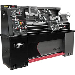 Jet - 14" Swing, 40" Between Centers, 230 Volt, Single Phase Engine Lathe - 5MT Taper, 3 hp, 30 to 2,200 RPM, 1-1/2" Bore Diam, 30" Deep x 58" High x 77" Long - USA Tool & Supply