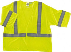 Ergodyne - Size L/XL Flame Resistant/Retardant Lime Mesh General Purpose Vest - 44 to 52" Chest, ANSI/ISEA 107, Hook & Loop Closure, 2 Pockets, Polyester - USA Tool & Supply