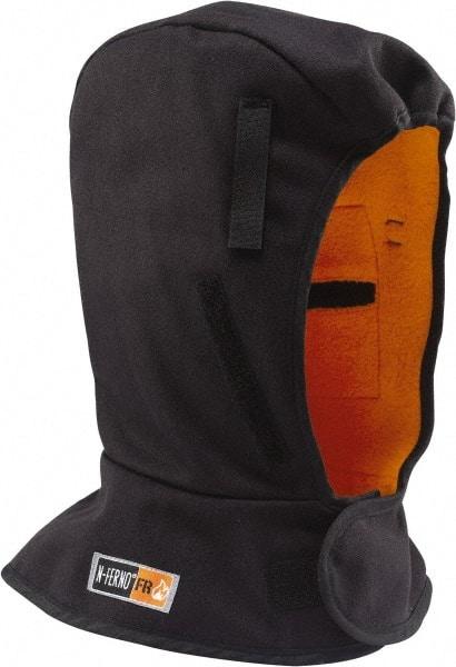Ergodyne - Black, Underneath Hard Hat Winter Liner - Shoulder Length, 2 Layer - USA Tool & Supply