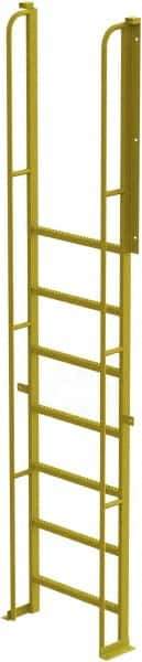 TRI-ARC - 132" 9 Step Configurable Crossover Ladder - 90° Incline, 1,000 Lb Capacity, 90" Platform Height, 30" Base Width x 15" Base Depth, Perforated Tread - USA Tool & Supply