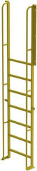 TRI-ARC - 122" 8 Step Configurable Crossover Ladder - 90° Incline, 1,000 Lb Capacity, 80" Platform Height, 30" Base Width x 15" Base Depth, Perforated Tread - USA Tool & Supply