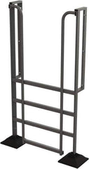 TRI-ARC - 82" 4 Step Configurable Rooftop Ladder - 90° Incline, 500 Lb Capacity, 40" Platform Height, 52-1/4" Base Width x 26" Base Depth, Perforated Tread - USA Tool & Supply