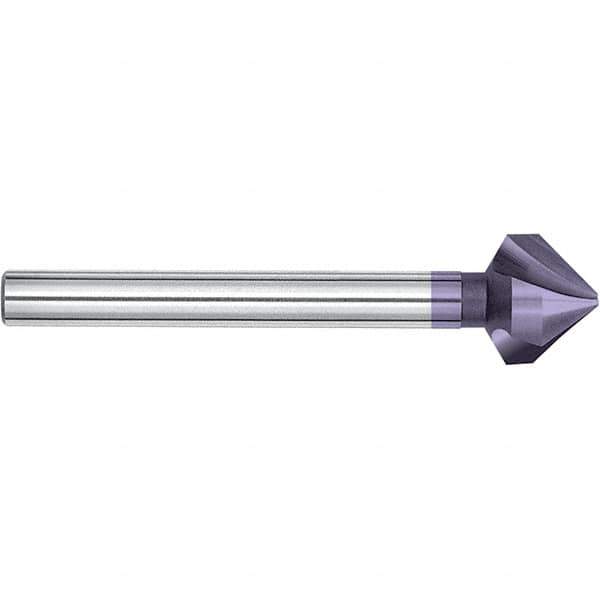 Magafor - 6.3mm Head Diam, 15/64" Shank Diam, 90° Cobalt Countersink - 3-5/16" OAL, Single End, Straight Shank, Right Hand Cut - USA Tool & Supply