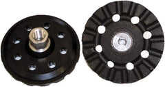 3M - 4" Diam Disc Backing Pad - 5/8" Shank Diam, Hard Density, 15,000 RPM, Roloc TR Compatible - USA Tool & Supply