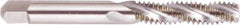 Regal Cutting Tools - 5/8-18 UNF 4 Flute 3B Bottoming Spiral Flute Tap - High Speed Steel, Bright Finish, 3-13/16" OAL, Right Hand Flute, Right Hand Thread, H3 - USA Tool & Supply