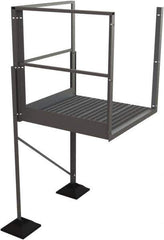 TRI-ARC - 50" 5 Step Turn Platform - Rooftop, 500 Lb Capacity, 50" Platform Height, 52-3/4" Base Width x 40" Base Depth, Serrated - USA Tool & Supply