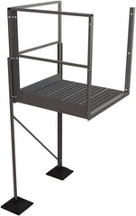 TRI-ARC - 60" 6 Step Turn Platform - Rooftop, 500 Lb Capacity, 60" Platform Height, 52-3/4" Base Width x 40" Base Depth, Serrated - USA Tool & Supply