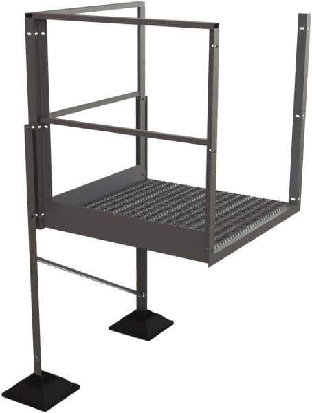 TRI-ARC - 40" 4 Step Turn Platform - Rooftop, 500 Lb Capacity, 40" Platform Height, 52-3/4" Base Width x 40" Base Depth, Serrated - USA Tool & Supply