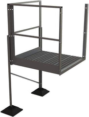TRI-ARC - 40" 4 Step Turn Platform - Rooftop, 500 Lb Capacity, 40" Platform Height, 52-3/4" Base Width x 40" Base Depth, Serrated - USA Tool & Supply