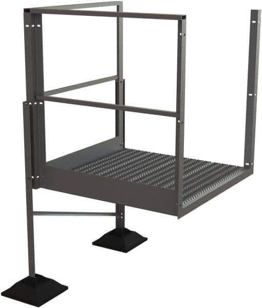 TRI-ARC - 30" 3 Step Turn Platform - Rooftop, 500 Lb Capacity, 30" Platform Height, 52-3/4" Base Width x 40" Base Depth, Serrated - USA Tool & Supply