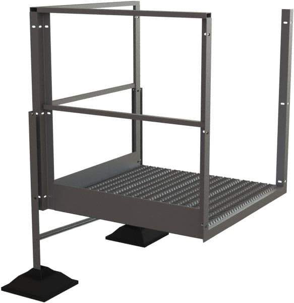 TRI-ARC - 20" 2 Step Turn Platform - Rooftop, 500 Lb Capacity, 20" Platform Height, 52-3/4" Base Width x 40" Base Depth, Serrated - USA Tool & Supply