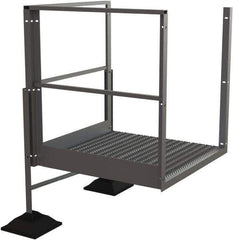 TRI-ARC - 20" 2 Step Turn Platform - Rooftop, 500 Lb Capacity, 20" Platform Height, 52-3/4" Base Width x 40" Base Depth, Serrated - USA Tool & Supply