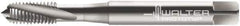 Walter-Prototyp - M4x0.70 Metric 3 Flute 6H Modified Bottoming Spiral Flute Tap - Cobalt, Bright Finish, 63mm OAL, Right Hand Flute, Right Hand Thread, Series 20410 - Exact Industrial Supply