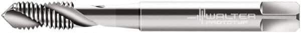 Walter-Prototyp - #2-56 UNC 2 Flute 2B Modified Bottoming Spiral Flute Tap - Cobalt, Bright Finish, 45mm OAL, Right Hand Flute, Right Hand Thread, Series N22516 - Exact Industrial Supply