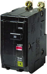 Square D - 30 Amp, 240 VAC, 2 Pole, Bolt On Miniature Circuit Breaker - 14-8 AWG - USA Tool & Supply