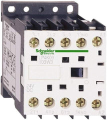 Schneider Electric - 3 Pole, 24 Coil VDC, 6 Amp at 440 VAC, Nonreversible IEC Contactor - BS 5424, CSA, IEC 60947, NF C 63-110, RoHS Compliant, UL Listed, VDE 0660 - USA Tool & Supply