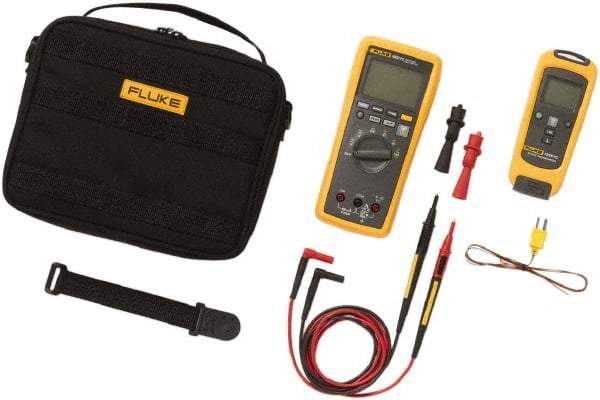 Fluke - 6 Piece, FC Wireless Temperature Kit - 1,000 Volt Max, LCD Display - USA Tool & Supply